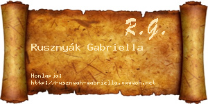 Rusznyák Gabriella névjegykártya