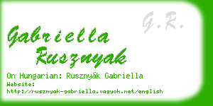 gabriella rusznyak business card