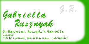 gabriella rusznyak business card